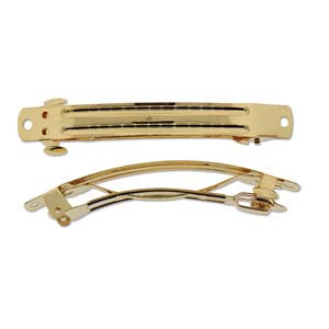 Gold Hair Barrette - 3” - 1 pc